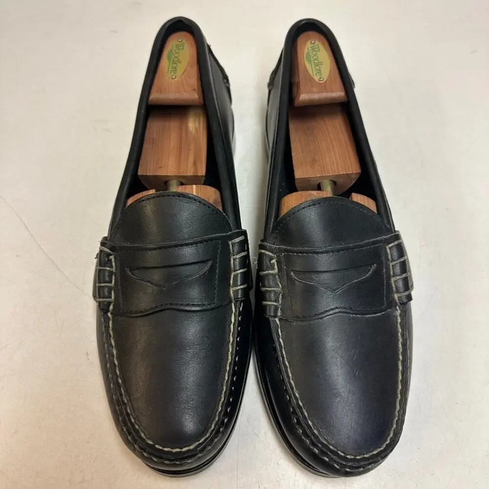 EUC Rancourt & Co. x FootJoy Beefroll Penny Loafer Black Edric Maine USA 11.5 D